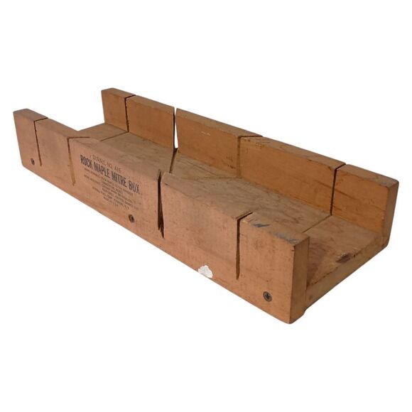 DURALL Rock Maple Mitre Box No. 416 Yonkers NY Vintage Made In USA Wooden Wood. - Picture 3 of 14